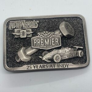 Vtg Premier Industrial Corp Indianapolis 500 25 Years at Indy Men's Belt Buckle